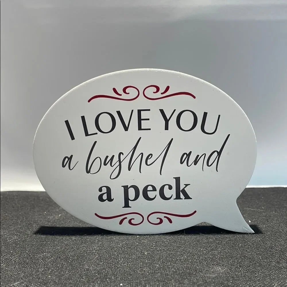 White and Black Decorative Speech Bubble Sign